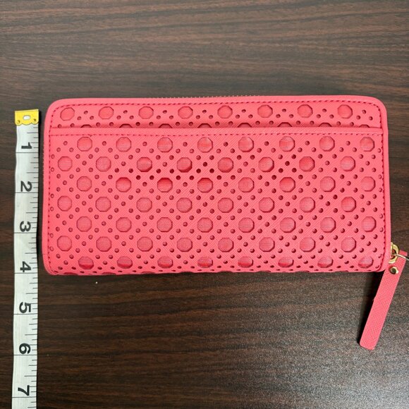 Kate Spade Romy Newbury Lane Caning Bag Crossbody Coral Leather Tote with Wallet - Picture 10 of 12